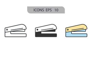 iconos de grapadora símbolo elementos vectoriales para web infográfico vector