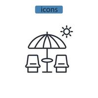 iconos de playa símbolo elementos vectoriales para web infográfico vector