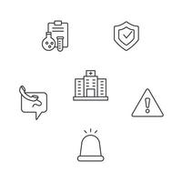 emergency icons set .  emergency pack symbol vector elements for infographic web