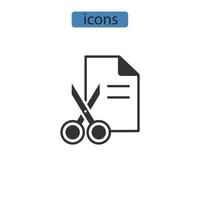 Scissors icons  symbol vector elements for infographic web