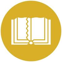 estilo de icono de libro rasgado vector