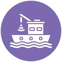 Boat Fishing Icon Style vector