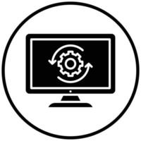 Upgrade Desktop Icon Style vector