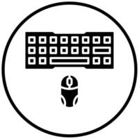 Gaming Keyboard And Mouse Icon Style vector
