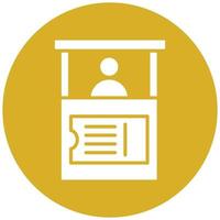 Ticket Counter Icon Style vector