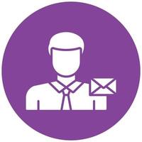Post Office Clerk Male Icon Style vector