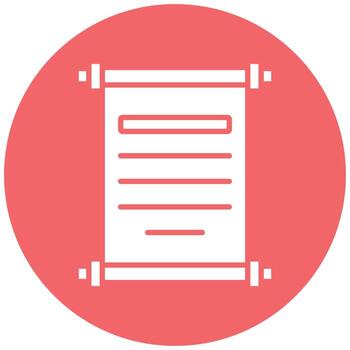 Opened Scroll Icon Style vector
