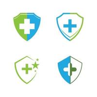 diseño de vector de plantilla de logotipo de ilustración de cruz médica