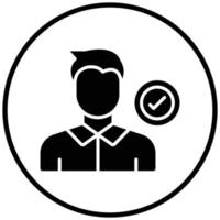 Candidate Male Icon Style vector