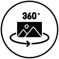 Estilo de icono de imagen 360 vector