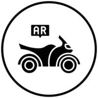 Ar Motorbike Riding Icon Style vector