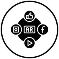 Ar Social Icon Style vector