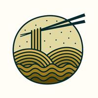 Gold Noodle Logo vector
