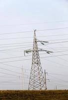 designed poles and metal wires photo