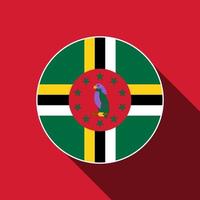 Country Dominica. Dominica flag. Vector illustration.