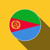 Country Eritrea. Eritrea flag. Vector illustration.