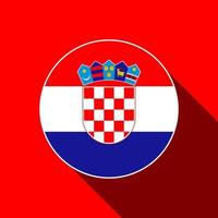 Country Croatia. Croatia flag. Vector illustration.