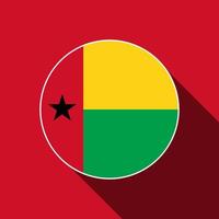 Country Guinea-Bissau. Guinea-Bissau flag. Vector illustration.