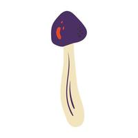 Mushroom. Vector illustration with doodles on the theme of cozy autumn.A cute element for greeting cards, posters, stickers and seasonal design. Isolated on a white background