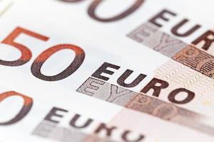 euro, photographed close up photo