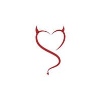 Devil heart icon logo design illustration vector