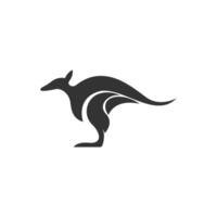 plantilla de ilustración de diseño de logotipo de icono de canguro vector