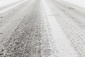 Snow drifts in winter photo