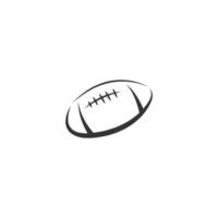 ilustración de diseño de logotipo de icono de pelota de rugby vector