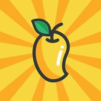 vector e ilustración de diseño de elemento de producto de fruta o jugo de mango