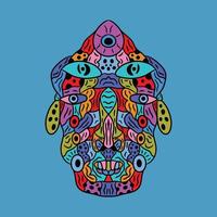 unique creative design abstract colorful multicolor cubism surrealism style artwork premium vector