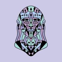 unique creative head design abstract colorful multicolor cubism surrealism style artwork premium vector