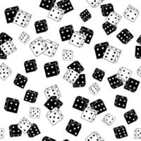 Dice pattern, color vector illustration