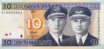 Lithuanian banknotes, money photo
