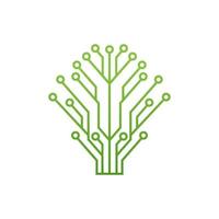 tree tech logo vector