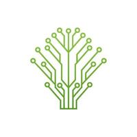 tree tech logo vector