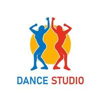 logotipo del estudio de baile vector