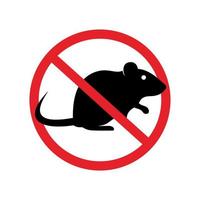 sign no rats vector