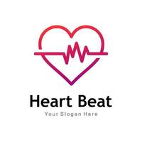 heart beat logo vector