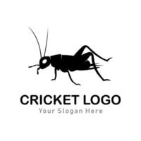 logotipo de insecto grillo vector