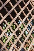 wooden lattice arbor photo