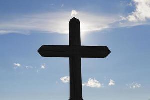 cruz de madera, primer plano foto