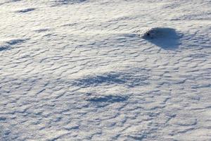 Snow drifts in winter photo