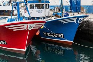 Los Christianos, Tenerife , Spain, 2015. Fishing boats moored in the harbour photo