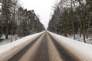 Road under the snow photo