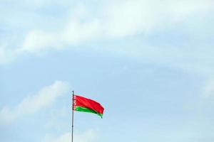 Belarusian flag, close up photo