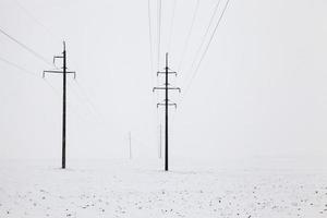 Snow drifts in winter photo