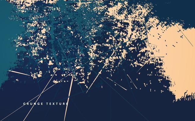 Abstract grunge texture wall paint blue color background