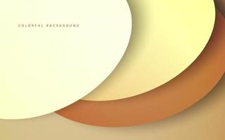 Abstract overlap layer brown color background vector