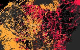 Abstract grunge texture black, yellow and red background vector