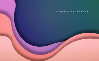 Abstract overlap layer wave shape background vector